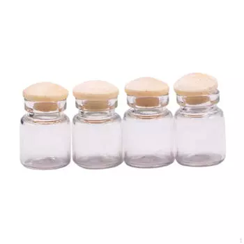 1:12 масштабных мини-стеклянных баночек для кукольного домика, открывающаяся модель для конфет, небольшая приправа для ролевых игр Short