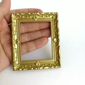 1:12 масштабных ретро-фоторамок для декора кукольного домика, аксессуары для мини-украшений своими руками Small Gold