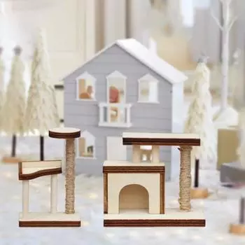 1:12 масштабный кукольный домик, миниатюрная рамка для лазанья с котом, реалистичное украшение для мебели для домашних животных для декора кукольного дома 1