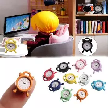 1:12 масштабов кухонный будильник гостиная мини украшение для дома кукольные часы кукольный домик миниатюрная игрушка белый