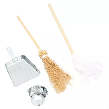 1 12 Мебель Аксессуары Миниатюрный Кукольный Домик Набор Для Чистки Украшения Для Мини Принадлежности