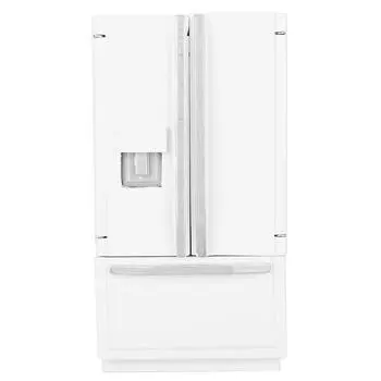 1: 12 Мини Березовая Деревянная Двойная Дверь Двухэтажный Имитационный Холодильник Модель для DoorhouseWhite