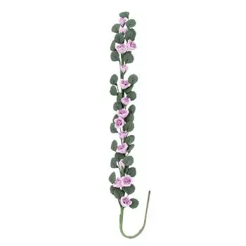 1:12 Mini Dollhouse Garden Scene Rose String Easel Swing Decorative Long BouquetPurple Rose