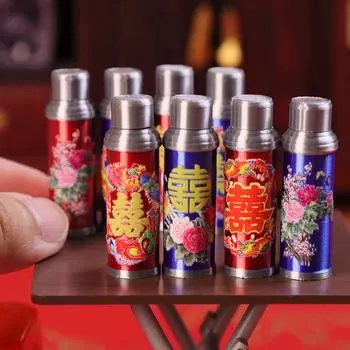 1/12 Мини Кукольный Дом Китайская Ностальгическая Сцена Модель Бутылки С Теплой Водой Игрушки Миниатюрные Аксессуары Кукольный Дом Украшения