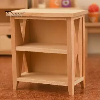 1/12 мини-кукольный домик, деревянный неокрашенный шкафчик, стеллаж для хранения, модель декора
