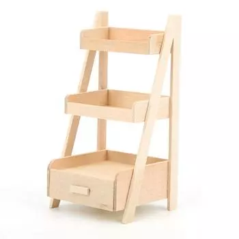 1:12 Мини Кукольный Домик Садовое Украшение Деревянная Имитация Миниатюрная Цветочная Подставка Модель