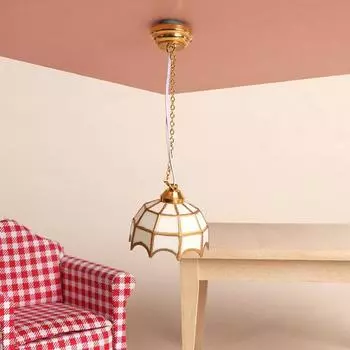 1:12 Мини-люстра для кукольного домика, потолочный светильник, светодиодная лампа, настенный светильник, кукла, декор, игрушка