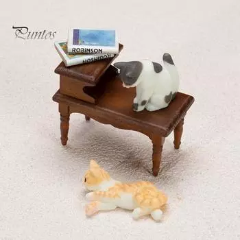 1:12 мини-модель мебели с высоким уменьшением, реалистичный винтажный декоративный березовый кукольный домик, миниатюрный журнальный столик, аксессуар для кукольного дома кофейный