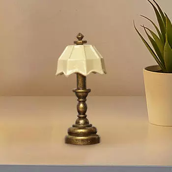 1/12 Мини Настольные Лампы Кукольный Дом Лампа Зонт Форма Абажур Моделирование для Beige