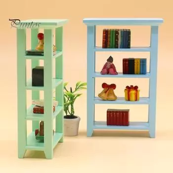 1:12 Мини-стойка для хранения, миниатюрная реалистичная изысканная деталь, украшение из дерева, четырехслойная модель стойки с бордовыми цветами для кукольного дома кофейный