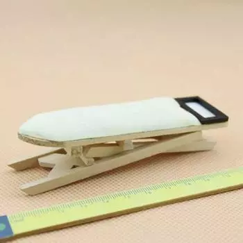 1/12 миниатюрная деревянная гладильная доска, кукольный домик, мебель для спальни, украшение