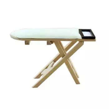 1/12 миниатюрная деревянная гладильная доска, кукольный домик, мебель для спальни, украшение