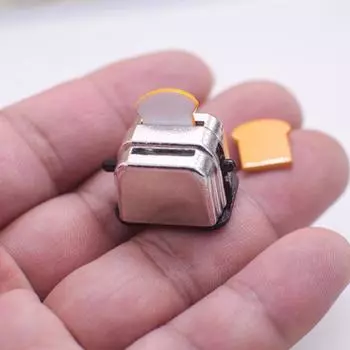 1:12 Миниатюрная хлебопечка для кукольного домика Ломтики хлеба для декора кукольного домика Классический аксессуар