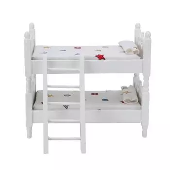 1:12 Миниатюрная кровать для кукольного домика, миниатюрная имитация деревянной двухъярусной кровати, модель мебели, игрушка, аксессуар, геометрическая