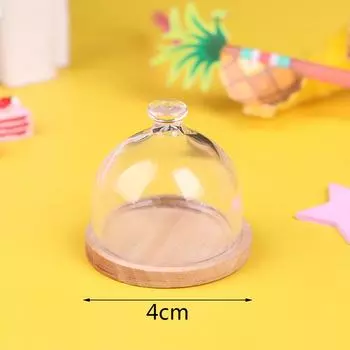 1:12 Миниатюрная кукольная банка для конфет, стеклянный поднос для десертов и фруктов, игрушка для декора кукольного домика