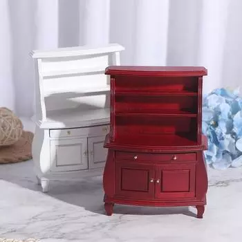 1:12 Миниатюрная мебель для кукольного домика Шкаф для кукольного домика Аксессуары белый