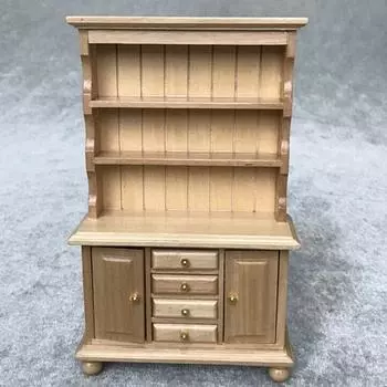 1:12 Миниатюрная мебель для кукольного домика Многофункциональный деревянный шкаф Книжный шкаф Книжная полка