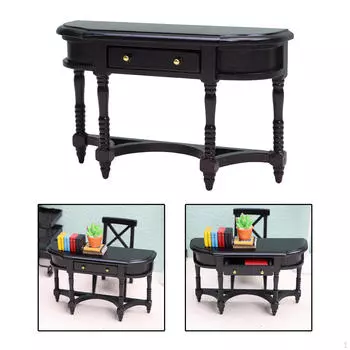 1/12 Миниатюрная мебель, стол, украшение для кукольного домика, орнамент, деревянная стойка для чёрный