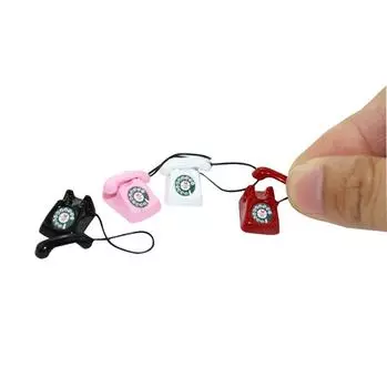 1/12 миниатюрная модель сцены, аксессуары для кукольного домика, мини-телефон, детская игрушка красный