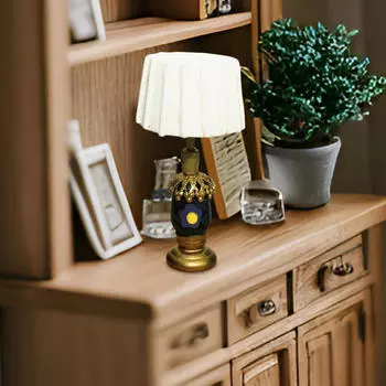 1/12 Миниатюрная настольная лампа Модель стола Мини-дом Сценический реквизит Кукольный домик