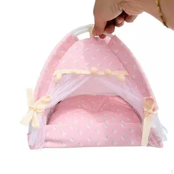 1:12 Миниатюрная палатка для кукольного домика, Декор для мини-палатки, Мебель для кукольного домика, Милая детская игрушка розового цвета