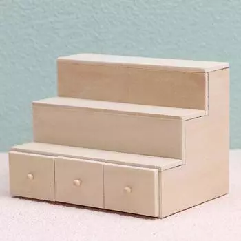 1:12 Миниатюрная полка для кукольного домика, неокрашенная витрина, подставка для обуви, модель для супермаркета, декор для кухни, игрушка