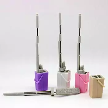 1:12 Миниатюрная швабра для кукольного домика с ведром Набор Инструменты для уборки кукольного домика Мебель Аксессуары Декор Игрушка Микро Сцена Строительный реквизит 1Set