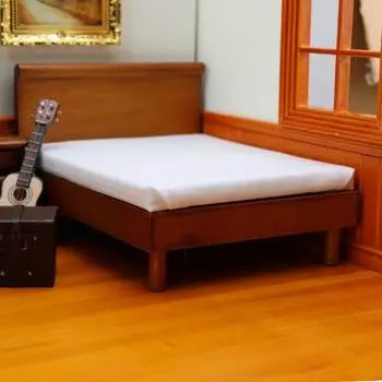 1:12 Миниатюрная спальня для кукольного домика, двуспальная кровать, модель, мебель для кукольного домика, украшение, микро-сцена для жизни, строительный реквизит