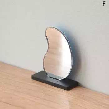 1:12 миниатюрное настольное зеркало для кукольного домика, туалетное зеркало, зеркало для макияжа, декор комнаты 3.4*1.3*4.1cm чёрный