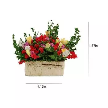 1/12 миниатюрные аксессуары для кукольного домика, мини-цветочный куст, детская игрушка, ремесленный сад
