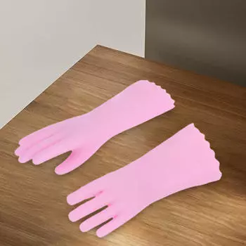 1/12 Миниатюрные перчатки для кукольного домика Фото реквизит Игрушки 3,5 см DIY Сценические аксессуары Мини-кухня розовый