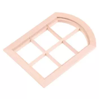 1:12 миниатюрных деревянных арочных окон для кукольного домика, модель мебели, аксессуары One Size