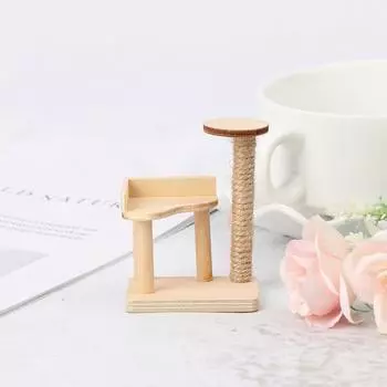 1:12 миниатюрных деревянных лазалок для кукольного домика в виде кошки, аксессуары для украшения One Size