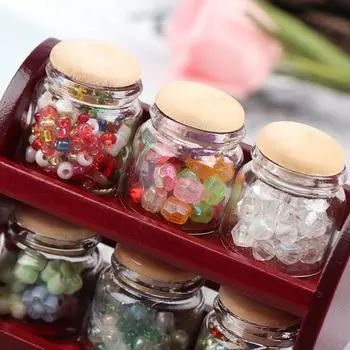 1:12 миниатюрных деревянных полок для специй, кухонные принадлежности для кукольного домика