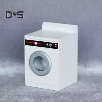 1:12 миниатюрных деревянных стиральных машин, мебель для кукольного дома, ролевые игры, мини-барабанная стиральная машина, модель, подарок для детей, любителей кукольных домов белый