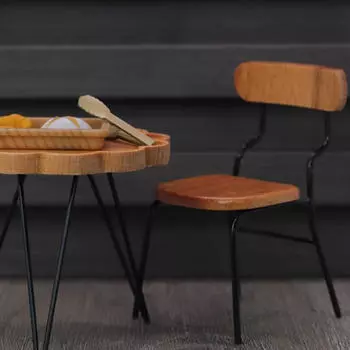 1:12 миниатюрных деревянных стульев ручной работы подарок для дома микропейзаж кукольный домик украшение интерьер