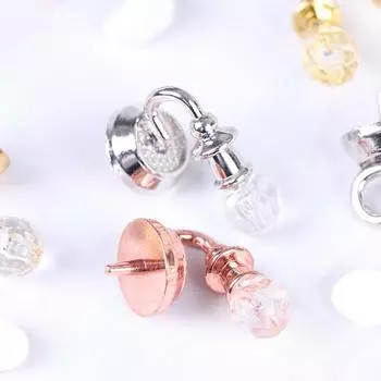 1:12 миниатюрных игрушек для игр с едой, сцена из жизни, модель кукольного дома, аксессуары, мини-настенный светильник с позиционированием ногтей золотой