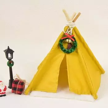 1:12 миниатюрных имитационных деревянных палаток из брезента, подходящих для кукольного домика Ob11, предметы интерьера для кукольного домика, миниатюрные украшения