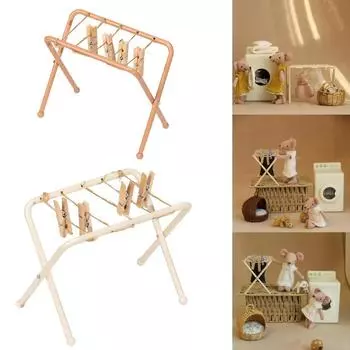 1:12 миниатюрных имитационных предметов мебели Ob11, аксессуары для семейного дома, утюг, вешалка для белья, декор для игрового домика