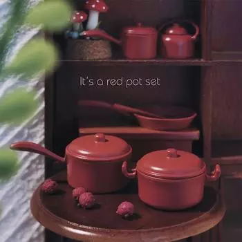 1:12 Миниатюрных кастрюль для кукольного домика, сковорода, лопатка, чайник, набор для кукольной кухни, кухонная утварь, декор, микросцена, строительный реквизит зелёный