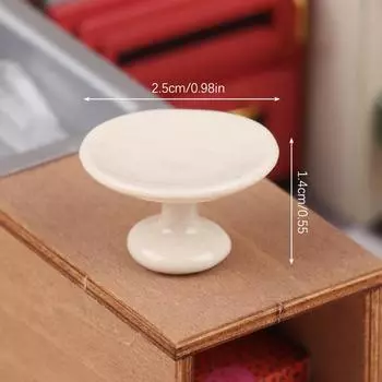 1:12 миниатюрных керамических фруктовниц для кукольного домика, высокий поднос, тарелка для торта, столовая посуда, модель кухни, декор, игрушка, аксессуары для кукольного домика as the picture