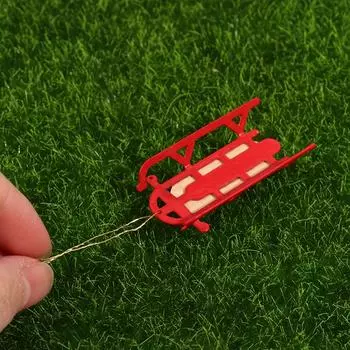 1:12 миниатюрных красных саней для кукольного домика, рождественские аксессуары для декора ландшафта