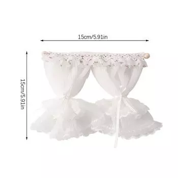 1:12 миниатюрных кружевных занавесок для окон кукольного домика, занавески для дверей кукольного дома, мебель для спальни, декор для игрушек, декор для микро-сцен жизни