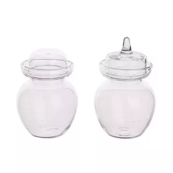 1:12 миниатюрных кукольных банок для солений, прозрачная стеклянная банка для конфет, бутылка для хранения кофейных зерен с крышкой, модель кухонного декора, игрушка
