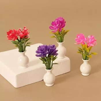 1:12 миниатюрных кукольных домиков 1,4*5,3~5,6 см готовые цветочные миниатюрные украшения для кукольного домика 3