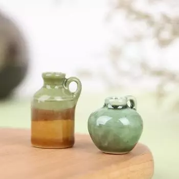 1:12 миниатюрных кукольных домиков, керамическая банка для хранения, банка для приправ, кухонная игрушка C