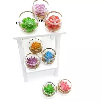 1:12 Миниатюрных кукольных домиков, мини-модели суккулентных растений в горшках, аксессуары as the picture