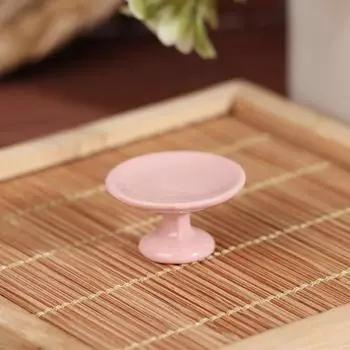 1:12 миниатюрных кукольных домиков, подставка для десерта, поднос для торта, поднос для фруктов, декор для кукольной кухни розовый