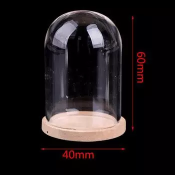 1:12 миниатюрных кукольных домиков с цветочным декором, стеклянная банка-колокольчик с основанием 40*60mm