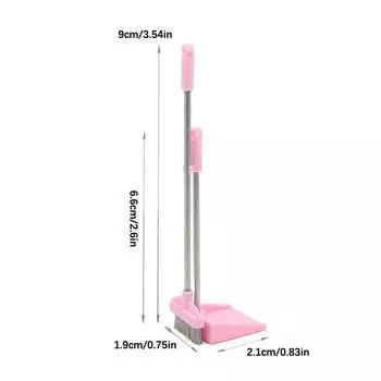 1:12 миниатюрных кукольных метел для совка, набор для уборки кукольного дома, декоративная игрушка, декоративная сцена для микрожизни